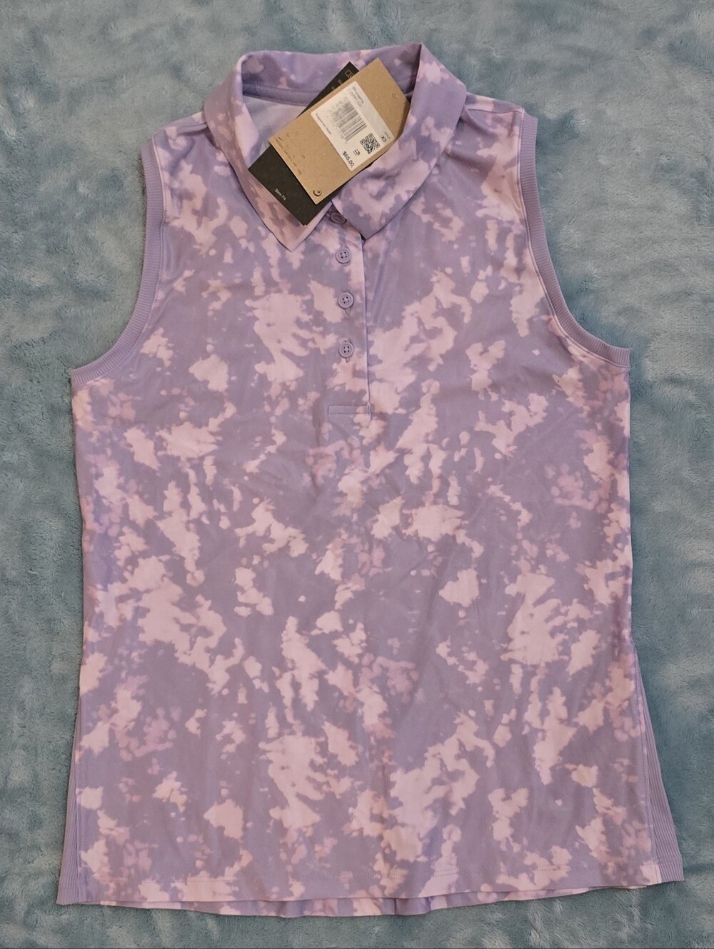 Nike Lavender Tie-Dye Sleeveless Polo Tank Top